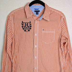 Tommy Hilfiger Men XL Button-Up Shirt Orange